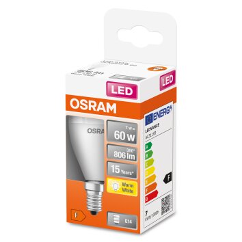 Osram E14 LED 7 Watt varmvit 806 Lumen