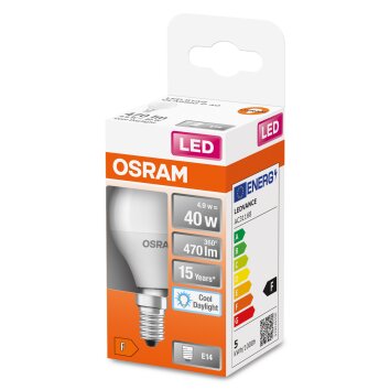 Osram E14 LED 4.9 Watt dagsljusvit 470 Lumen