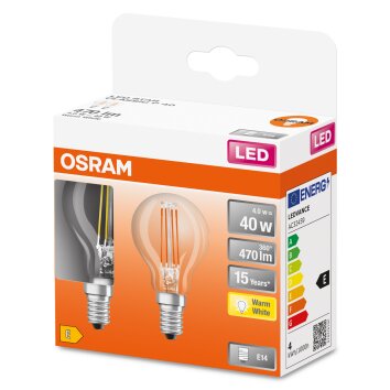 Osram E14 LED 4 Watt varmvit 470 Lumen