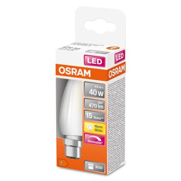 Osram B22d LED 4.8 Watt varmvit dimbar 470 Lumen