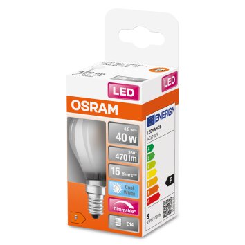 Osram E14 LED 4.8 Watt neutralvit dimbar 470 Lumen