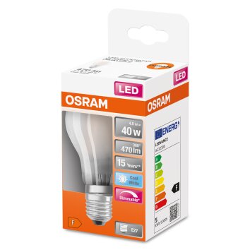 Osram E27 LED 4.8 Watt neutralvit dimbar 470 Lumen