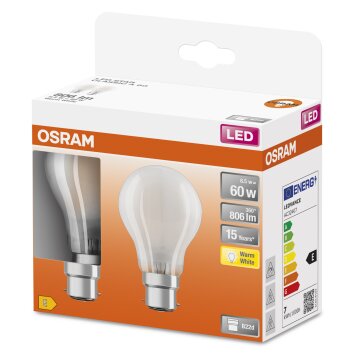 Osram B22d LED 6.5 Watt varmvit 806 Lumen