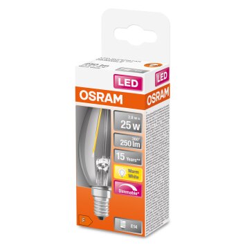 Osram E14 LED 2.8 Watt varmvit dimbar 250 Lumen