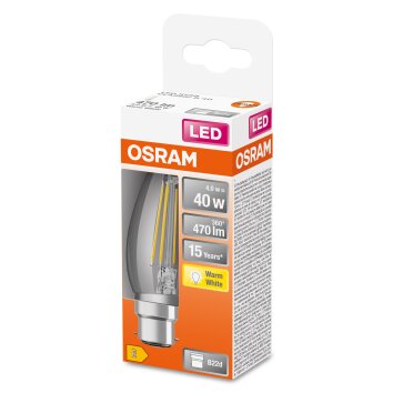 Osram B22d LED 4 Watt varmvit 470 Lumen