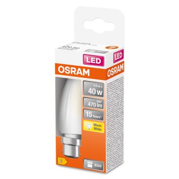 Osram B22d LED 4 Watt varmvit 470 Lumen