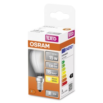 Osram E14 LED 1.5 Watt varmvit 136 Lumen