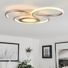 Olok Taklampa LED Nickel matt, 1-ljuskällor, Fjärrkontroll