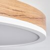 Salmi Taklampa LED Brun, träoptik, Vit, 1-ljuskällor