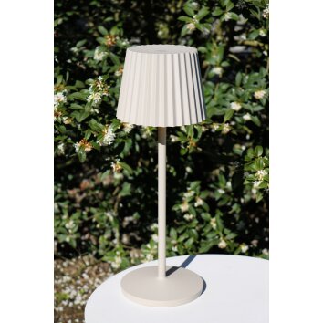 Lucide JUSTINE Bordslampa utomhus LED Beige, 1-ljuskällor