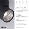 Paul Neuhaus Lampor PURE-NOLA Vägglampa, Väggspotlight LED Svart, 1-ljuskällor