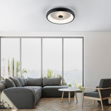 Leuchten Direkt VERTIGO Taklampa LED Svart, 1-ljuskällor, Fjärrkontroll