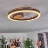 Cascada Taklampa LED Brun, träoptik, Svart, 1-ljuskällor