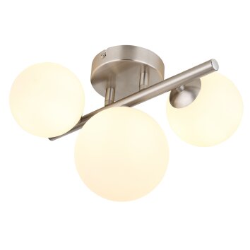 Globo RIHA Taklampa LED Nickel matt, 3-ljuskällor