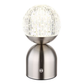 Globo JULSY Bordslampa LED Nickel matt, 1-ljuskällor