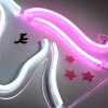 Leuchten Direkt NEON-UNICORN dekorativ belysning LED Genomskinlig, klar, 1-ljuskällor