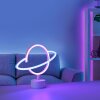 Leuchten Direkt NEON-SATURN dekorativ belysning, Bordslampa LED Vit, 1-ljuskällor