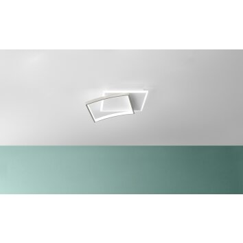 Lutec Lampor OVEST Taklampa LED Silver, Vit, 1-ljuskällor