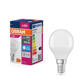 Osram E14 LED 4.9 Watt dagsljusvit 470 Lumen