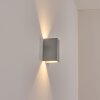 Hoods vägglampa utomhus, Up & Down Lampa, Vägglampa LED Silver, 1-ljuskällor