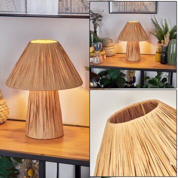 Svamplampa  Paiol Bordslampa Beige, Naturfärger, 1-ljuskällor