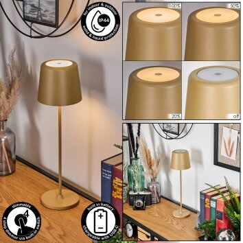 Belece Bordslampa utomhus, Bordslampa LED Beige, 1-ljuskällor