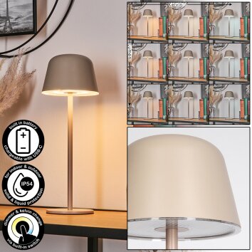 Asen Bordslampa utomhus, Bordslampa LED Beige, 1-ljuskällor