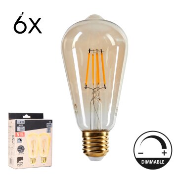 E27 LED 6 Watt varmvit dimbar 650 Lumen