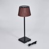 Longchamps Bordslampa utomhus, Bordslampa LED Brun, Svart, 1-ljuskällor