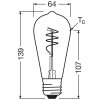 Osram E27 3.4 Watt varmvit 470 Lumen