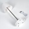 Amien Bordslampa utomhus, Bordslampa LED Silver, Vit, 1-ljuskällor