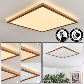 Antra Taklampa, Panel LED träoptik, Vit, 1-ljuskällor