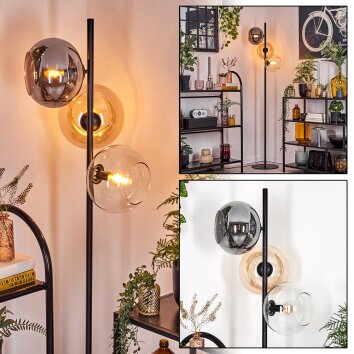 Apedo Golvlampa Amber, Klart, Rökfärger, 3-ljuskällor