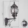 Lentua vägglampa utomhus, Vägglampa Svart, Silver, 1-ljuskällor, Rörelsedetektor