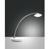 Fabas Luce Hale Bordslampa LED Krom, Vit, 1-ljuskällor