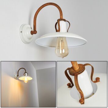 Ramvik Vägglampa Beige, Rostfärger, 1-ljuskällor