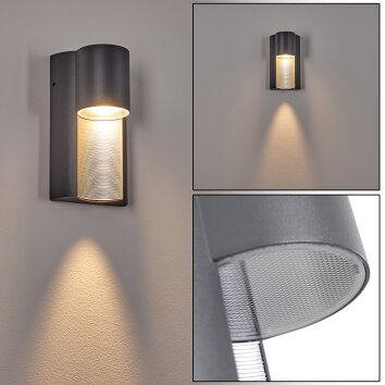 Bormio vägglampa utomhus Grått, Silver, 1-ljuskällor