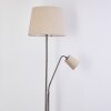 Gunstock Golvlampa, Läslampa Nickel glansig, 2-ljuskällor