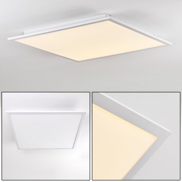 Salmi Taklampa, Panel LED Aluminium, Vit, 1-ljuskällor