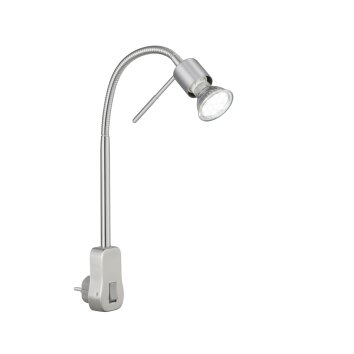 Trio Lampor LAON Utomhuslampa med uttag, Vägglampa, Väggspotlight LED Nickel matt, 1-ljuskällor