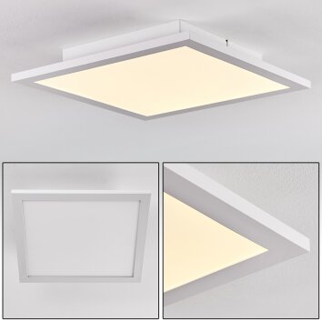 Salmi Taklampa, Panel LED Aluminium, Vit, 1-ljuskällor