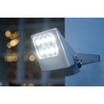 Lutec Lampor NEGARA Vägglampa LED Silver, 8-ljuskällor