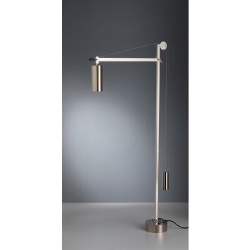 Tecnolumen 23 Golvlampa Nickel matt, 1-ljuskällor