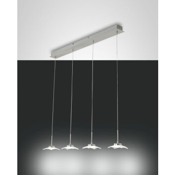 Fabas Luce Desus Pendellampa, Pendelbelysning LED Nickel matt, 4-ljuskällor