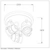 Lucide CIGAL Taklampa, Takstrålkastare Kopparfärg, 3-ljuskällor