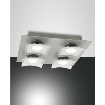 Fabas Luce Desus Taklampa LED Nickel matt, 4-ljuskällor