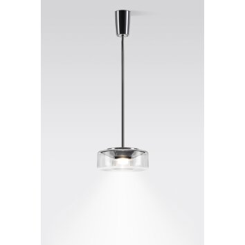 Serien Lighting CURLING Pendellampa LED Aluminium, Krom, 1-ljuskällor