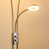 Watino strålkastare, Golvlampa LED Nickel matt, 3-ljuskällor