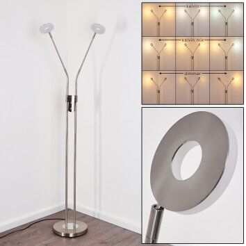 Gulkana Golvlampa LED Nickel matt, 2-ljuskällor