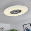 Petrovac Taklampa, Takfläkt med belysning LED Krom, Vit, 1-ljuskällor, Fjärrkontroll